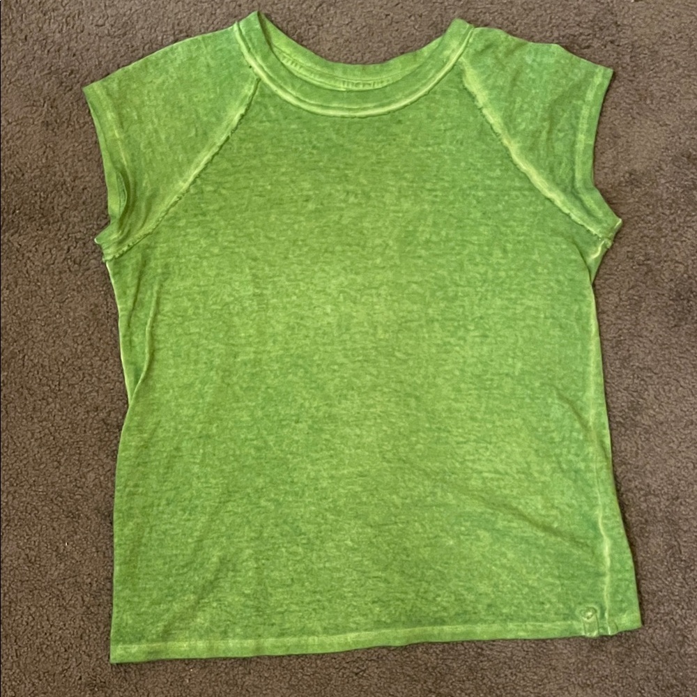 Free People Green T-Shirt